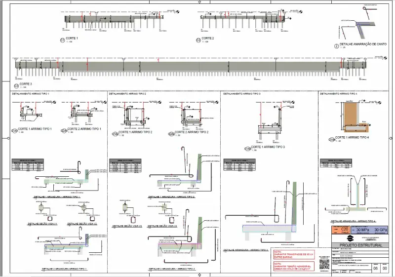 Dimensionamento de contenções